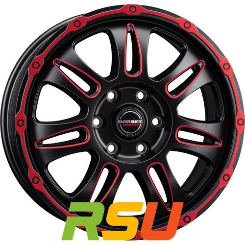 Borbet cw8 red rim - red,