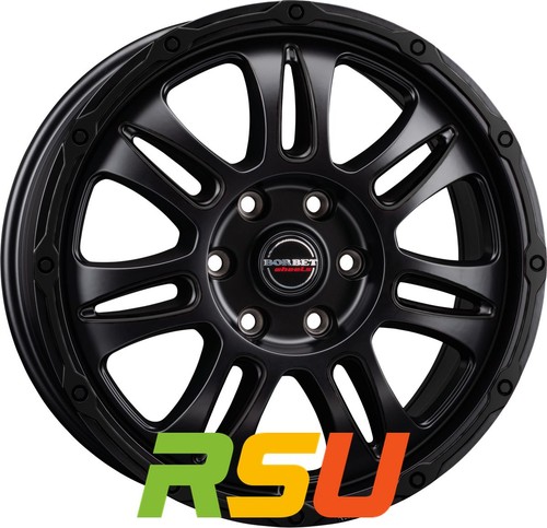 Borbet cw8 black matt - black, 8x18"
