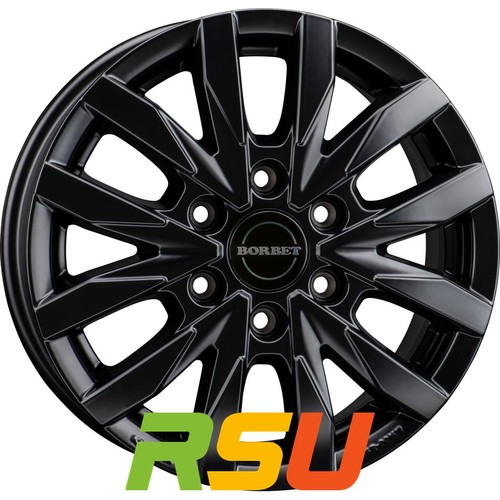 Borbet cw6 black matt 5x16 - black,